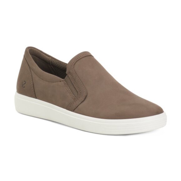 Ecco Shoes - ECCO Suede Soft Classic Slip On Comfort Sneakers